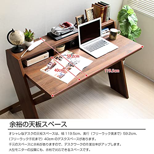 Amazon | パソコンデスク シンプル 収納 コンパクト 北欧ﾃﾞｻﾞｲﾝ ｸﾛｽ